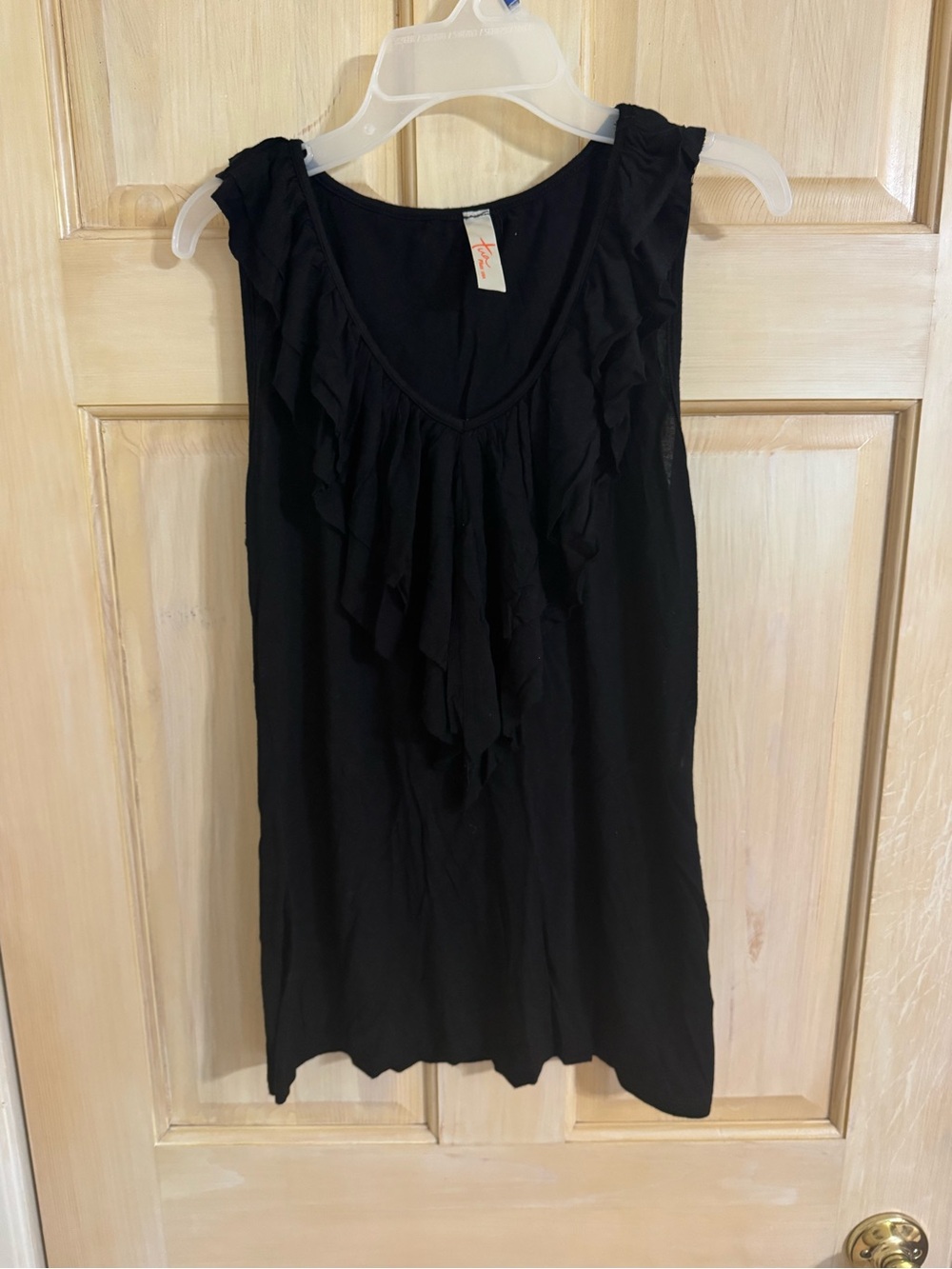 Black Ruffle Top